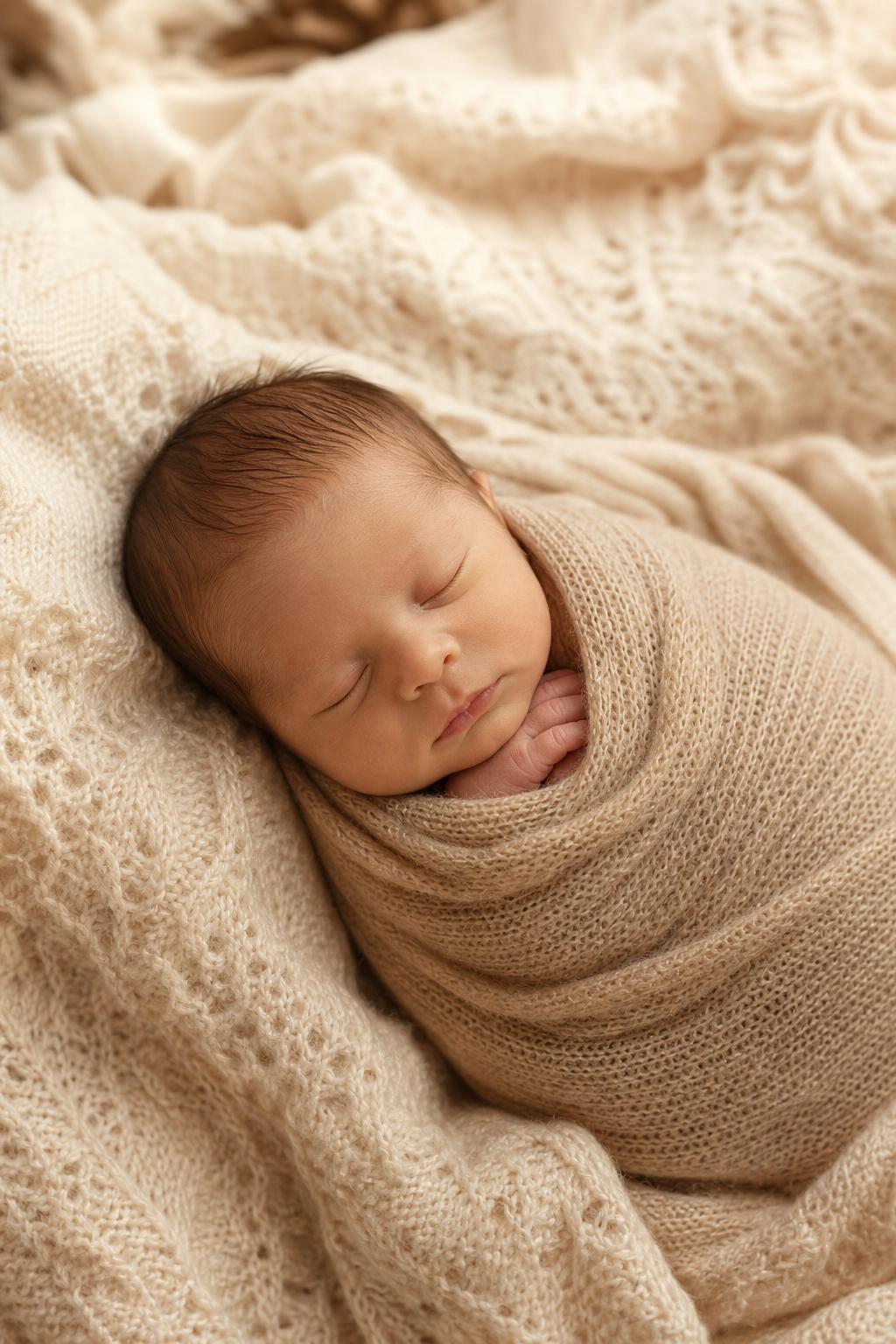 Alba portrait — Warm Beige Newborn Style